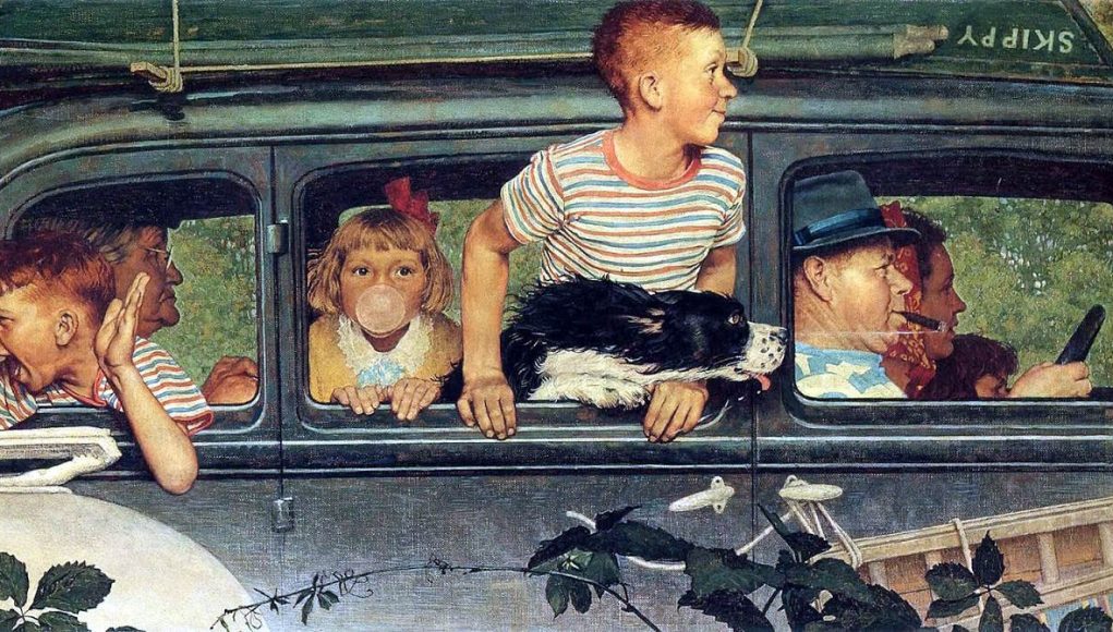 Norman Rockwell, Going and Coming (dettaglio), 1947