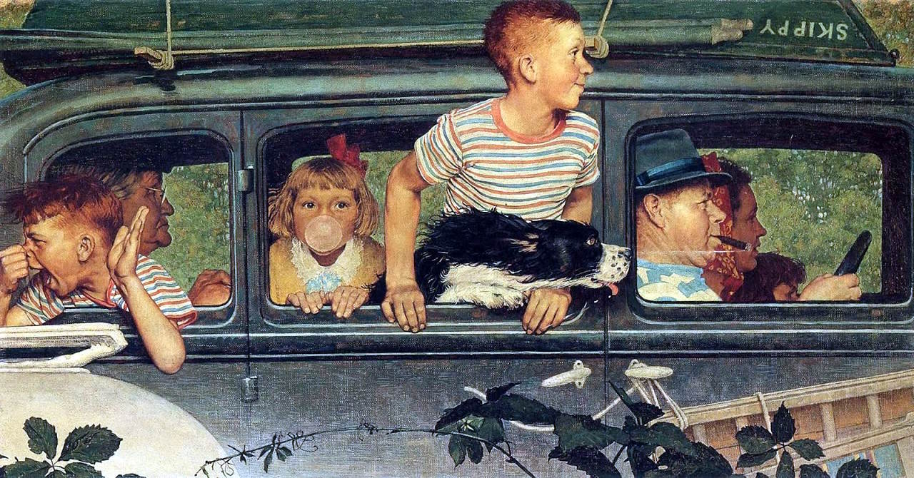 Norman Rockwell, Going and Coming (dettaglio), 1947
