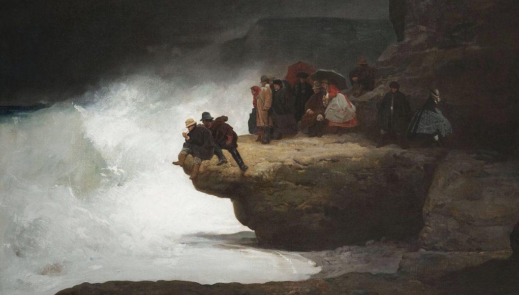 Jehan-Georges Vibert, Sagome sulle rocce all'orlo del mare o La costa di Etretat, 1867 ( Snite Museum of Art)