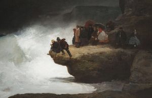 Jehan-Georges Vibert, Sagome sulle rocce all'orlo del mare o La costa di Etretat, 1867 ( Snite Museum of Art)