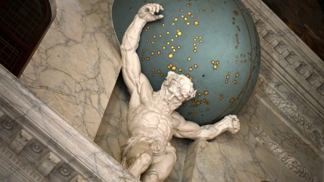 Atlante che regge il mondo