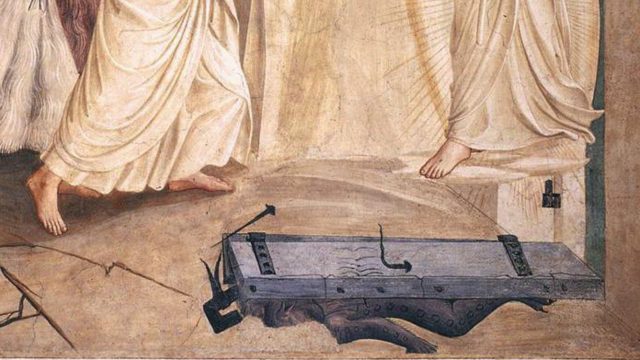 Gesù entrando agli inferi, schiaccia la morte
