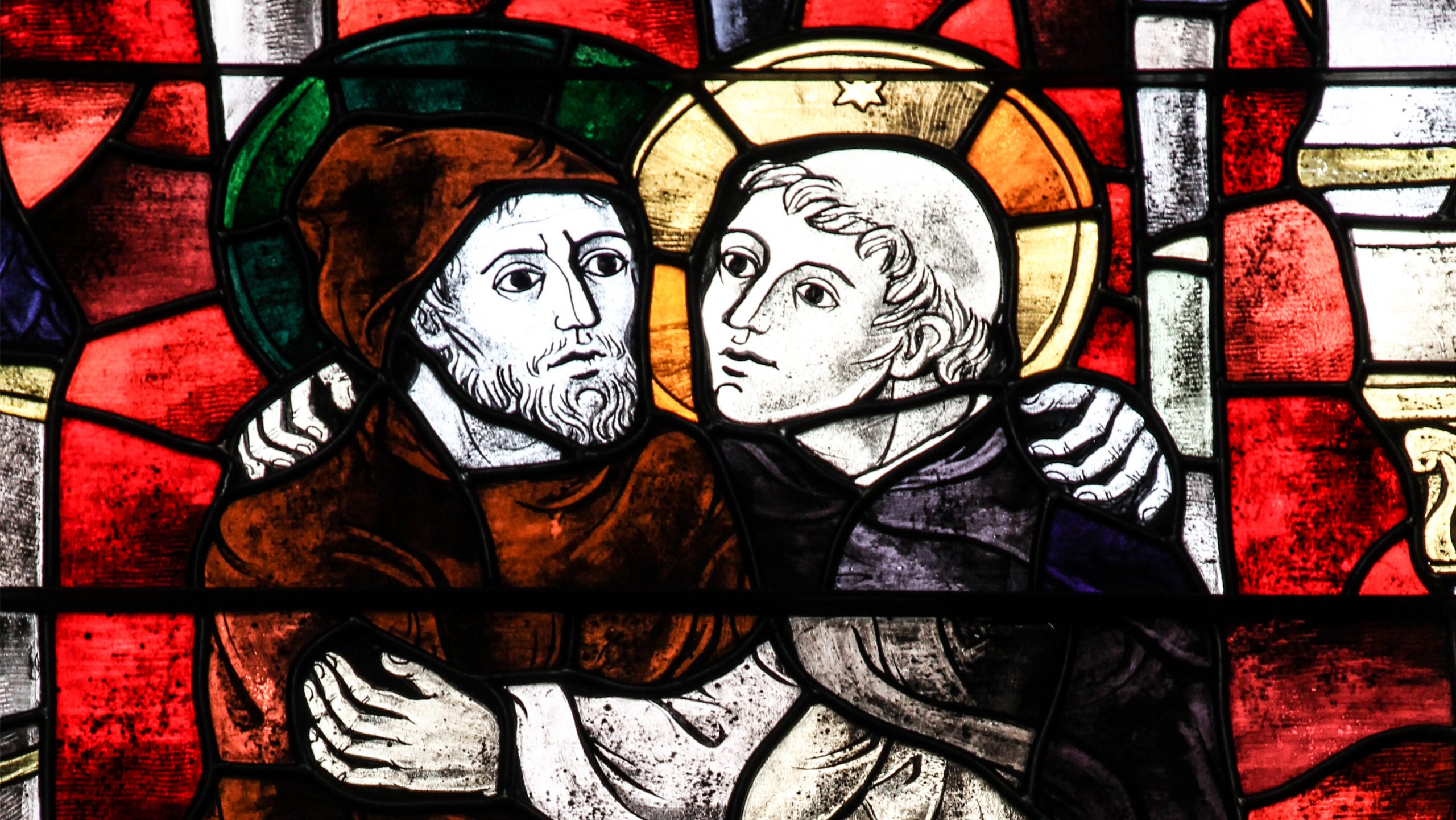 Abbraccio tra san Francesco e san Domenico
