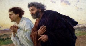 Giovanni e Pietro mentre corrono al sepoclro