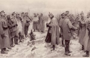 Soldati avversari festeggiano il Natale durante la famosa tregua di Natale