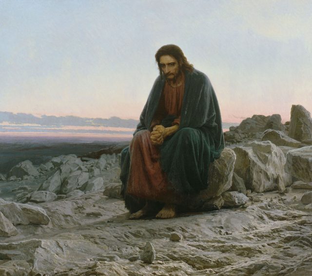 Cristo nel deserto di Ivan Nikolayevich Kramskoy